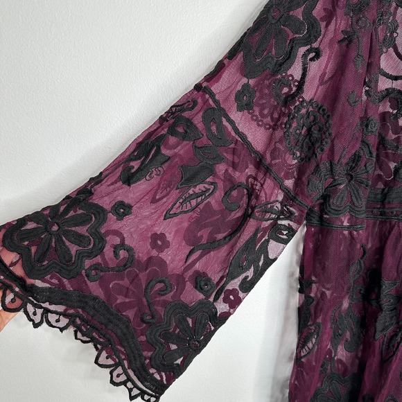 Lane Bryant Sheer Lace Tunic Top Size 22 Whimsigoth - Picture 3 of 13